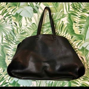 Zara Black Vegan Leather Tote